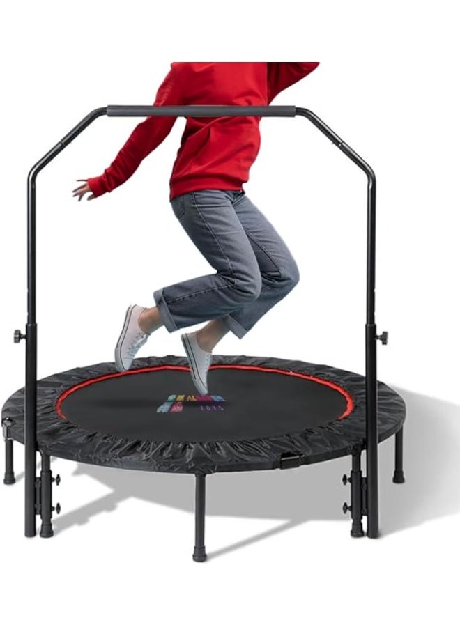 AL BADER Fitness Trampoline - Fitness Pro Trampoline 40 Inch, Trampoline With Adjustable Bar, Exercise Trampooline Suitable For Adults & Children, Indoor Rebounder trampoline Jumping Workouts - Image 1